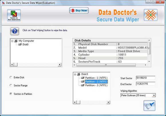 Screenshot of Drive Data Shredder