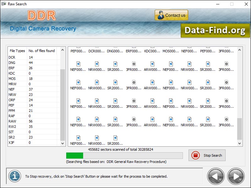 Screenshot of Recover Digital Camera