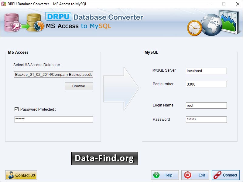 Screenshot of Convert MS Access To MySQL Db